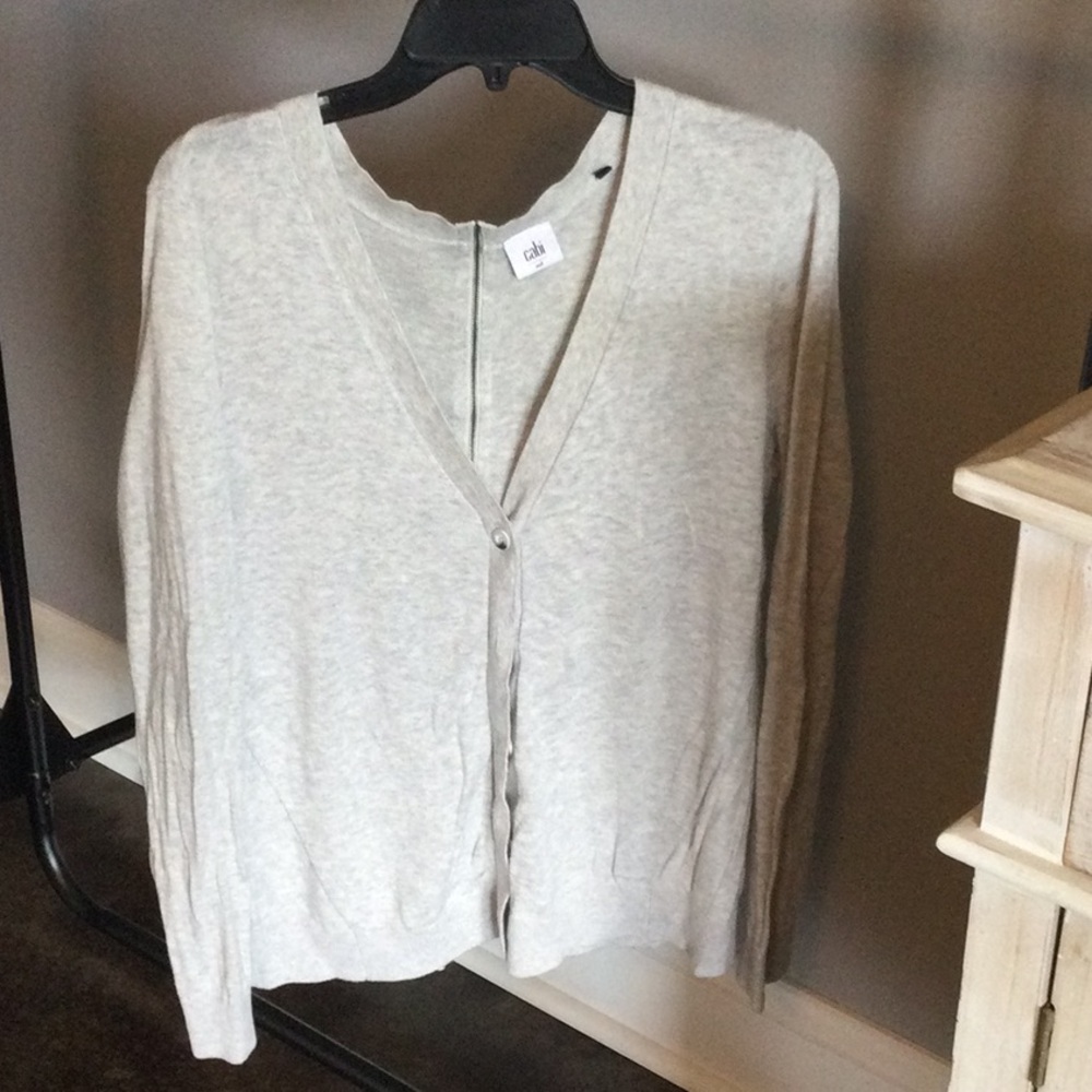 CAbi Women's Gray Cardigan Sweater